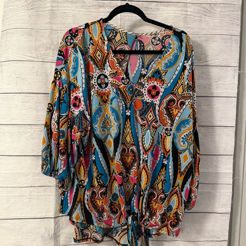 Colorful Bohemian Kimono Top
